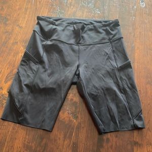 Lululemon fast and free black shorts, size 10